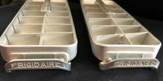 2 Vintage Ice Cube Trays - Frigidaire - Quick Kube - Aluminum
