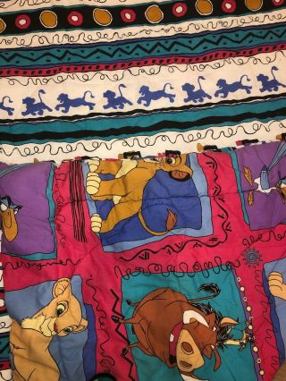 Vintage Lion King Twin Comforter 1990s Simba Reversible Bedding Blanket Disney