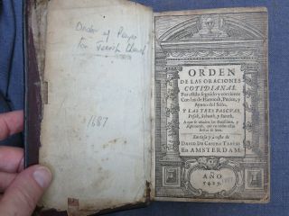 1687 Orden de las Oraciones Cotidianas,  Sephardic Liturgy in Spanish,  Judaica 3