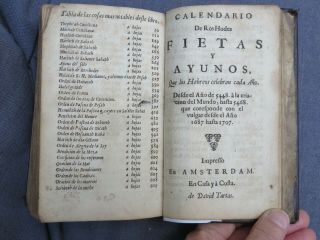 1687 Orden de las Oraciones Cotidianas,  Sephardic Liturgy in Spanish,  Judaica 9