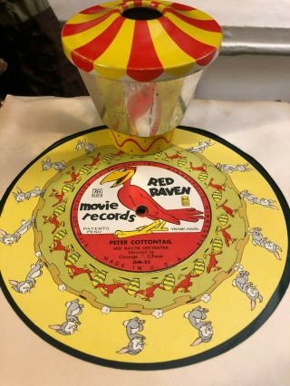 16 Vintage Red Raven Magic Mirror Movies 75 Rpm Vinyl Records W/ Carousel