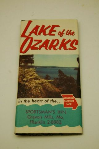 Lake Of The Ozarks Missouri Map Vintage 1960 Road Map And