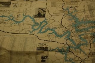 Lake of The Ozarks Missouri Map Vintage 1960 Road Map and 3