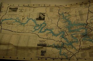 Lake of The Ozarks Missouri Map Vintage 1960 Road Map and 4