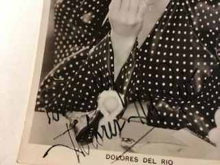 Dolores Del Rio Rare Early Vintage Autographed Postcard Flying Down to Rio 4