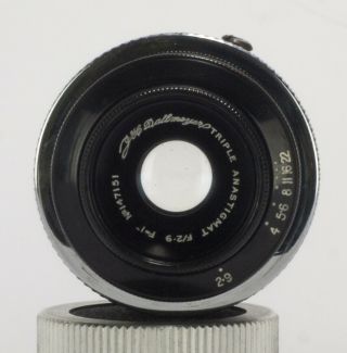 EXC Dallmeyer Triple Anastigmat 25mm f/2.  9 c - mount Movie Lens M4/3 BMPCC 3