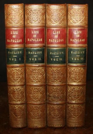 1852 The Life Of Napoleon Buonaparte By William Hazlitt 2nd Ed 4 Vols Binding