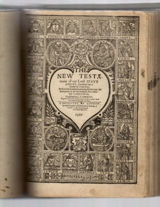 Breeches Bible.  1633 O.  T.  ; 1599 N.  T.  Full Vellum Binding