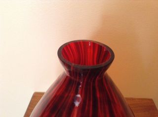 Stunning Vintage ruby art glass large quality vase 4