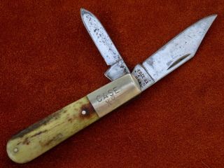 Vintage Antique Folding Pocket Knife Case Xx Usa 1980 Bone Barlow Appaloosa