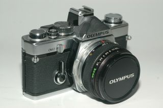 Olympus Om - 2 Film Camera With Olympus F.  Zuiko 50mm 1.  8 Lens,