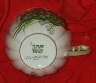 Vintage Shelley Fine Bone China Teacup and Saucer - Lily of the Valley 5