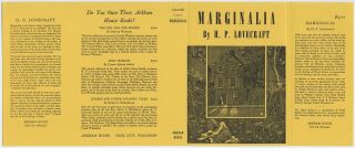 Arkham House Marginalia By H.  P.  Lovecraft Near - Dust Jacket,  1944