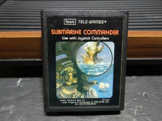 Vintage Atari 2600 Game Submarine Commander Sears Telegames And