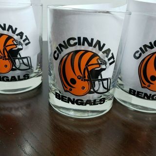 Vintage Cincinnati Bengals Superbowl XXIII 23 Bar Drinking Glasses - Set of 3 5