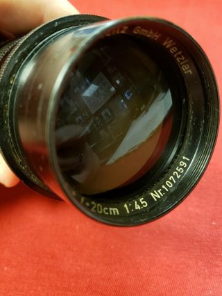 Vintage Ernst Leitz Wetzlar Telyt Camera Lens F=20cm Nr.  1072591 6