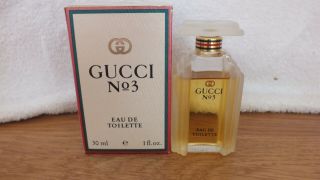 Vintage Gucci No.  3 Eau De Toilette Splash 1oz/30ml Women 85 Full