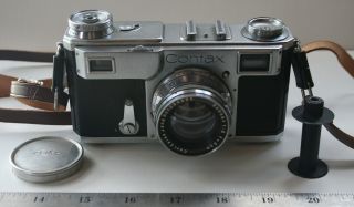 1937 Carl Zeiss Ikon Contax Ii Rangefinder Camera W/ 1936 Jena Sonnar 50mm Lens