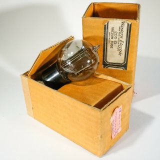 Western Electric 205 - D Strong Audio Tube Etched Glass - Box