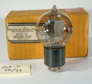 WESTERN ELECTRIC 205 - D strong audio tube ETCHED GLASS - BOX 9