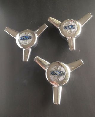 3 Cragar Ss Vintage Wheel Center Caps