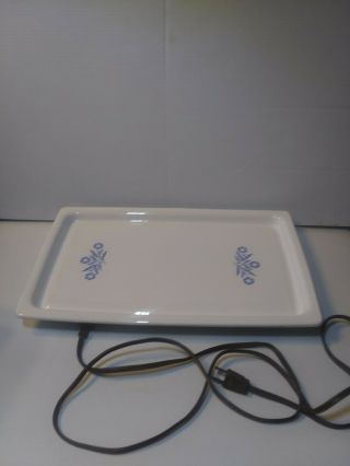 Vintage Corning Ware Blue Cornflower Warming Tray Hot Plate Electric.