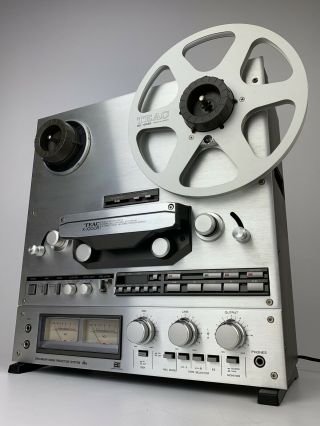 Teac X - 1000r Auto Reverse Reel To Reel Deck - Re - 1003s Take Up Reel Pro Serviced