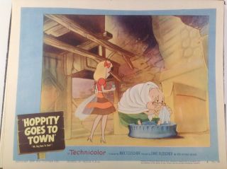Vintage Rare Orig.  " Hoppity Goes To Town " 1941 Lobby Card 3 Max Fleischer