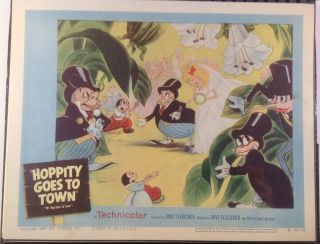 Vintage Rare Orig.  " Hoppity Goes To Town " 1941 Lobby Card Max Fleischer