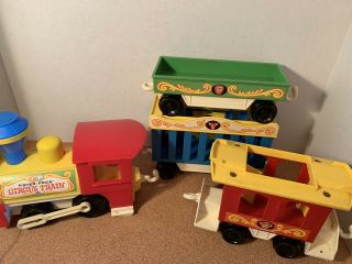 Vintage Fisher Price Little People Play Family Circus Train Complete 4
