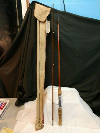 Vintage Heddon Chieftain Bamboo Bait Casting Rod 400 - 5 1/2 