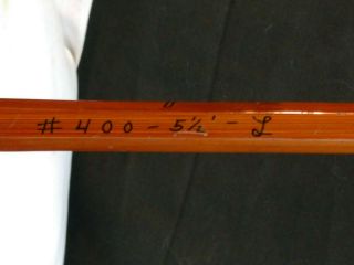 Vintage Heddon Chieftain Bamboo Bait Casting Rod 400 - 5 1/2 ' - L 4