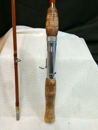 Vintage Heddon Chieftain Bamboo Bait Casting Rod 400 - 5 1/2 ' - L 5