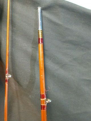 Vintage Heddon Chieftain Bamboo Bait Casting Rod 400 - 5 1/2 ' - L 6