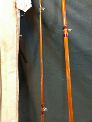 Vintage Heddon Chieftain Bamboo Bait Casting Rod 400 - 5 1/2 ' - L 8