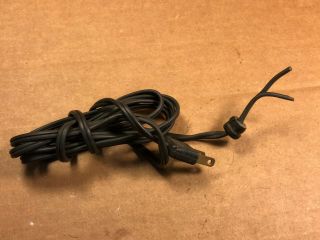 Vintage Ac Power Cord 1953 Black 2 - Prong Cable For Tube Amplifier 82 " Long