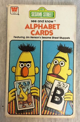 Vintage 1978 Whitman Sesame Street See And Know Alphabet Cards Featuring Muppets