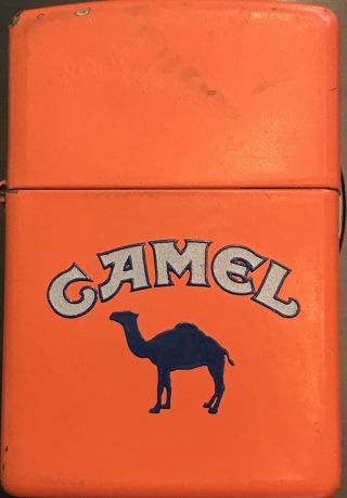 Vintage Zippo Orange Matte Camel Lighter (1992)