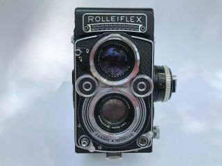 Rolleiflex 3.  5f Tlr Camera Model 3 W/ Carl Zeiss F3.  5 Planar 75mm