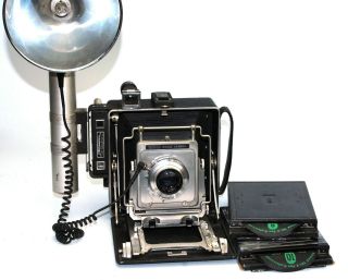Busch Pressman 4x5 Field Camera W/ Steinheil Munchen Culminar 135mm 1:4.  5 Lens