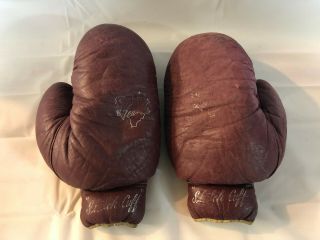 Vintage Sears Red Leather Boxing Gloves 1432 22 Originals