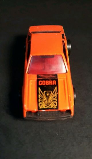 1979 Hot wheels Turbo Mustang Cobra Orange Made In Hong Kong 1/64 VINTAGE 5