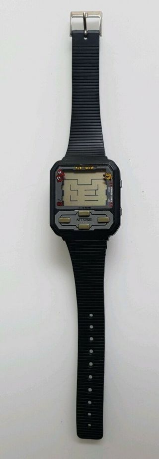 Vintage Pac Man Game Watch By Midway 1983 - Rare - Not Parts