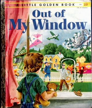 Out Of My Window Vintage 1950’s Childrens Little Golden Book 1st Ed