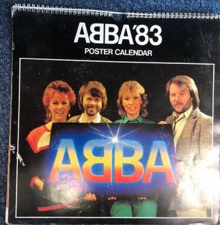 Vintage Abba Pop Music Poster Calendar 1983 1980’s