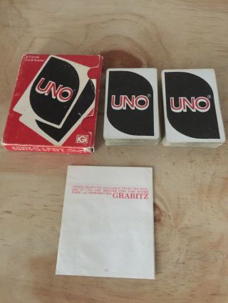 Vintage 1979 Uno Card Game 99 Complete International Games
