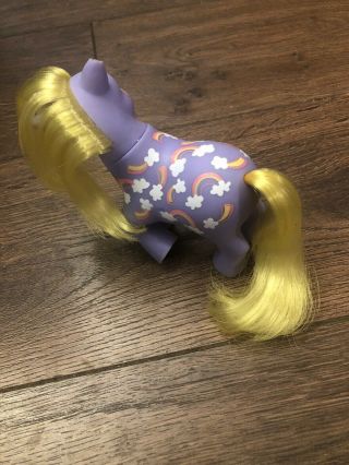 Vintage 1984 G1 Hasbro My Little Pony Merriweather Rainbow Yellow Hair Purple 84 2