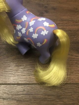 Vintage 1984 G1 Hasbro My Little Pony Merriweather Rainbow Yellow Hair Purple 84 3
