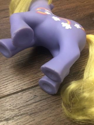 Vintage 1984 G1 Hasbro My Little Pony Merriweather Rainbow Yellow Hair Purple 84 4