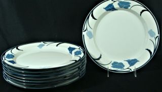 Scarce Vintage Dansk Tivoli Belles Fleurs Blue Porcelain 10 7/8 " Dinner Plate
